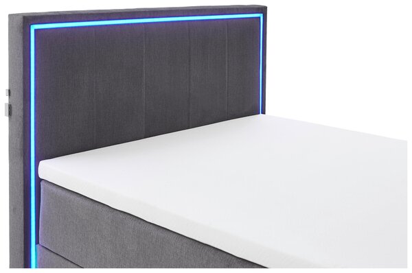 POSTEL BOXSPRING, 140/200 cm, antracitová Boxxx - Jednolůžkové postele, Online Only