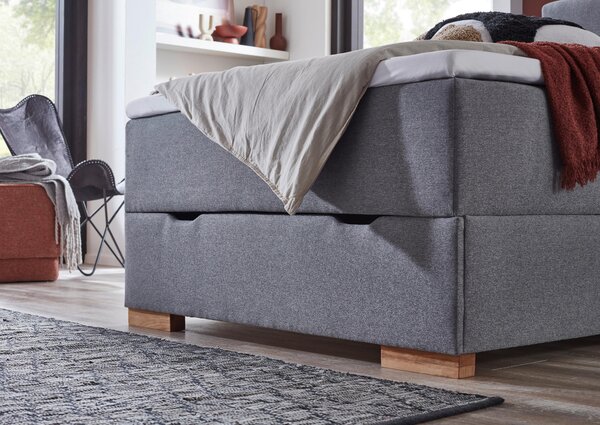 POSTEL BOXSPRING, 140/200 cm, šedá home24 - Jednolůžkové postele, Online Only