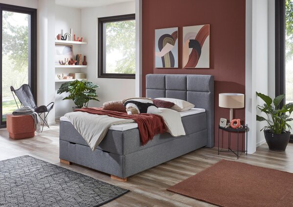 POSTEL BOXSPRING, 140/200 cm, šedá home24 - Jednolůžkové postele, Online Only