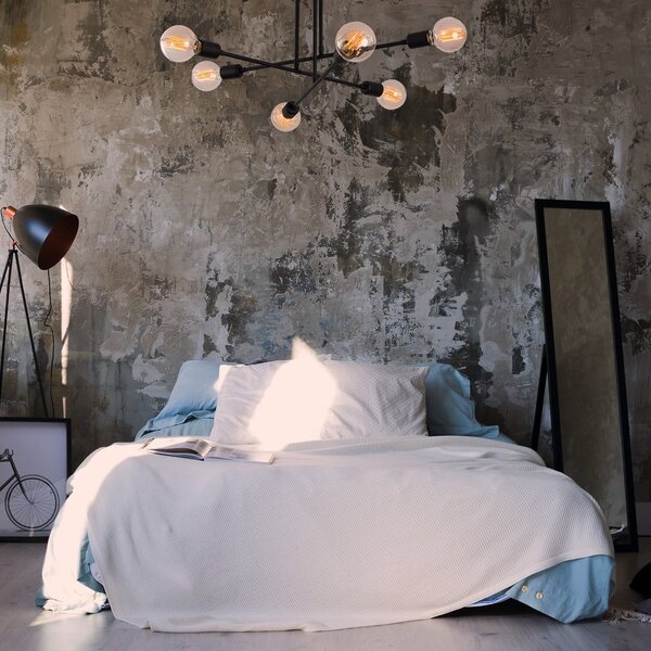 Černé stropní svítidlo 64x64 cm Flower – Opviq lights