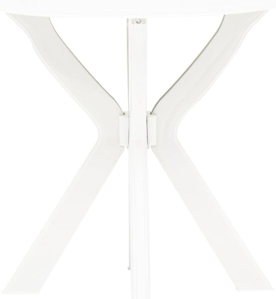 Bistro stolek bílý Ø 70 cm plast