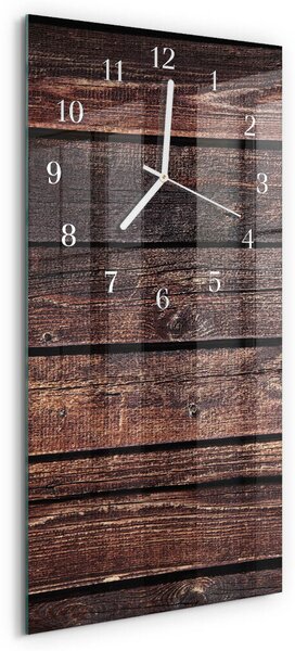 Skleněné hodiny vertikální Dřevo zsppb-30x60-00079159