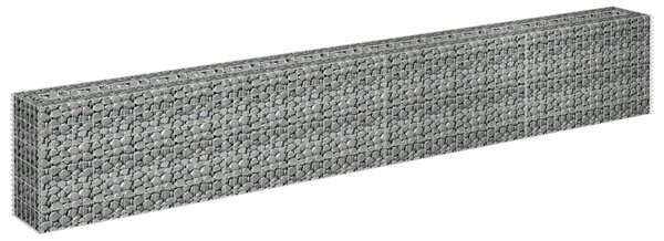 Gabionový vyvýšený záhon pozinkovaná ocel 360 x 30 x 60 cm