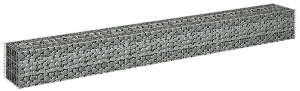 Gabionový vyvýšený záhon pozinkovaná ocel 270 x 30 x 30 cm