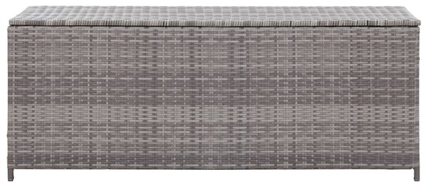 Zahradní úložný box šedý 120 x 50 x 60 cm polyratan