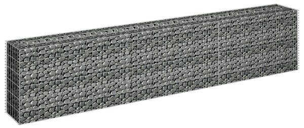 Gabionový vyvýšený záhon pozinkovaná ocel 270 x 30 x 60 cm