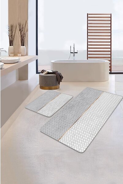 Šedé koupelnové předložky v sadě 2 ks 60x100 cm – Mila Home