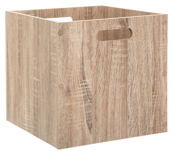 Úložný box Wood, 31x31x31 cm, hnědá