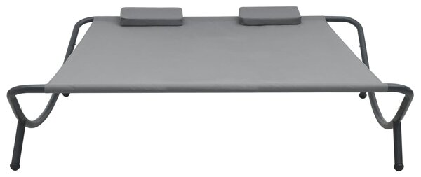 Zahradní lehátko textil antracitové