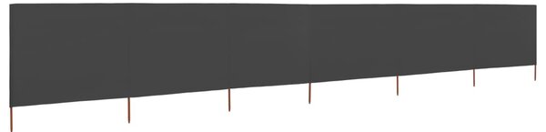 6dílná zástěna proti větru látková 800 x 160 cm antracitová