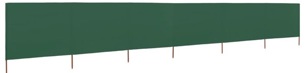 6dílná zástěna proti větru látková 800 x 160 cm zelená