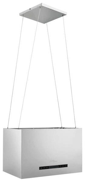 Závěsná ostrůvková digestoř dotykový senzor LCD 55cm nerez ocel