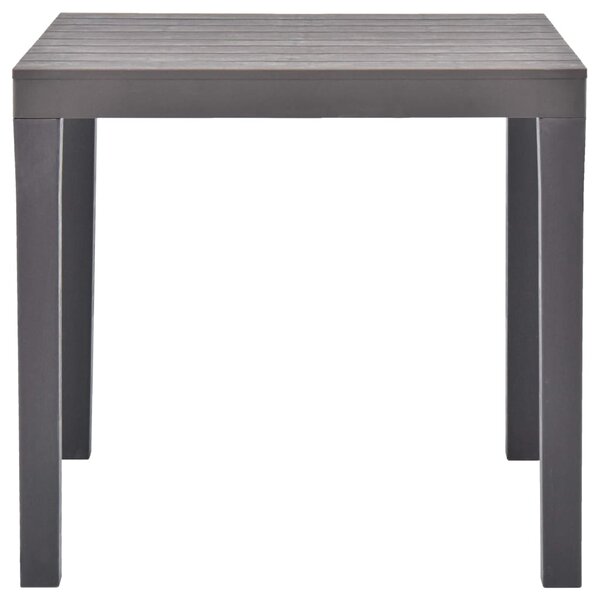 Zahradní stůl 78 x 78 x 72 cm kávový plast