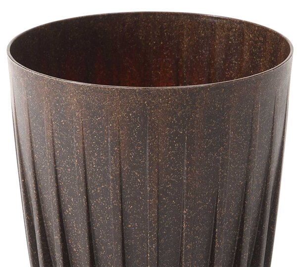 PLASTOVÝ KVĚTINÁČ STRIPPED ECO 36X30 CM TMAVĚHNĚDÁ