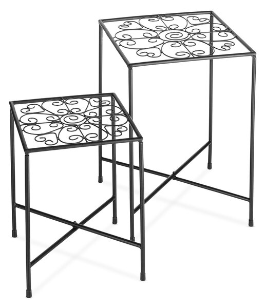 LIVARNO home Kovový stolek na květiny (stolek na květiny, 2 kusy) (100371879002)