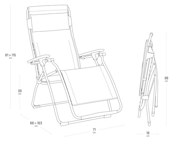 Lafuma FUTURA BatylineISO hnědá Graphite set 2 ks