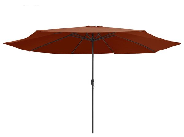 Zahradní slunečník s kovovou tyčí 390 cm terakotový