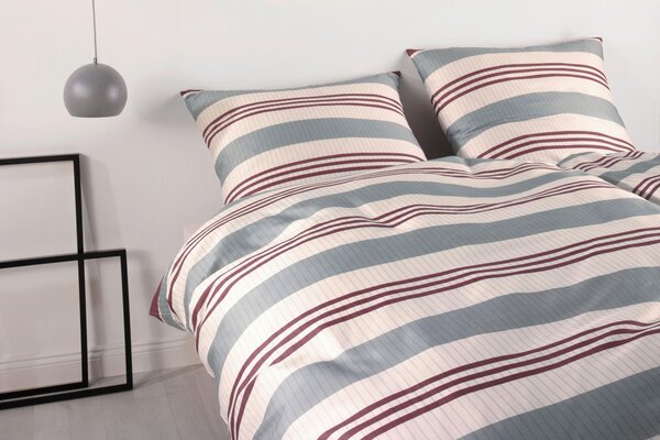 POVLEČENÍ, makosatén, šedá, vínově červená, 135/200 cm Yes for bed - Online Only povlečení, Online Only