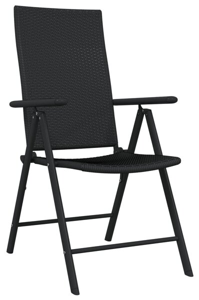 3dílný zahradní jídelní set černý