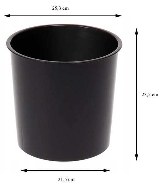 PLASTOVÝ KVĚTINÁČ STRIPPED ECO 51X30 CM HNĚDÁ
