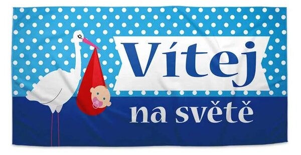 Sablio Ručník Vítej na světě - 30x50 cm