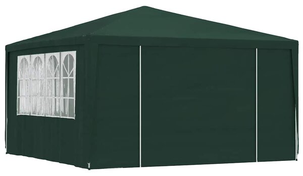 Profesionální party stan s bočnicemi 4x4 m zelený 90 g/m²