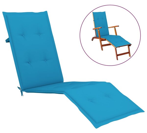 Poduška na polohovací židli modrá (75+105) x 50 x 4 cm