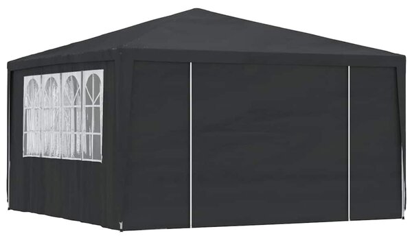 Profesionální party stan s bočnicemi 4x4 m antracitový 90 g/m²
