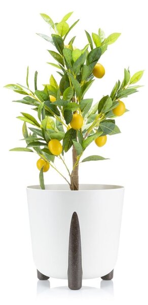 PLASTOVÝ KVĚTINÁČ MOSS ECO 25X26 CM BÍLÁ