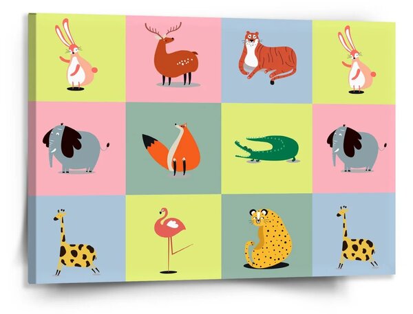 Sablio Obraz Zvířátka ze Zoo - 150x110 cm