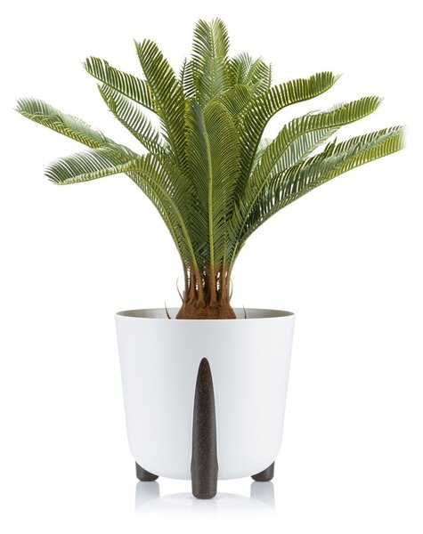 PLASTOVÝ KVĚTINÁČ MOSS ECO 25X26 CM BÍLÁ