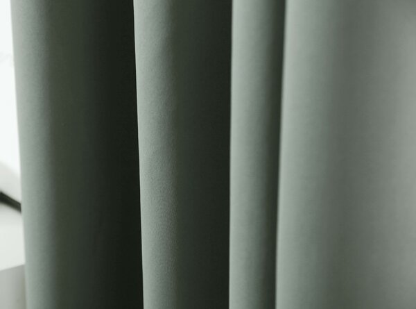 Šedozelený závěs OXFORD 140x250 cm Zavěšení: Kovové kroužky