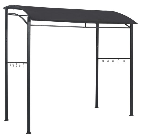 Grilovací altán 215 x 150 x 220 cm antracitový ocel