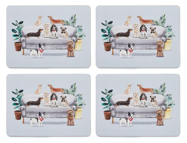 Korkové prostírání 4 ks 21.5x29 cm Curious Dogs - Cooksmart ®