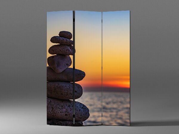 Liox Paraván zen kameny na pláži Rozměr: 135 x 180 cm