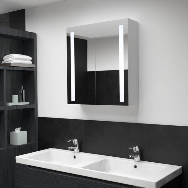 LED koupelnová skříňka se zrcadlem 60 x 14 x 62 cm