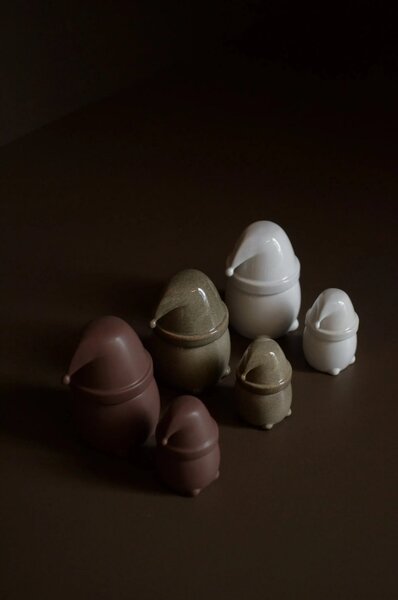 DBKD Keramická dóza Eating Santa Small - Maroon DK309