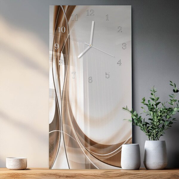 Skleněné hodiny vertikální Vzor zsppb-30x60-00059708