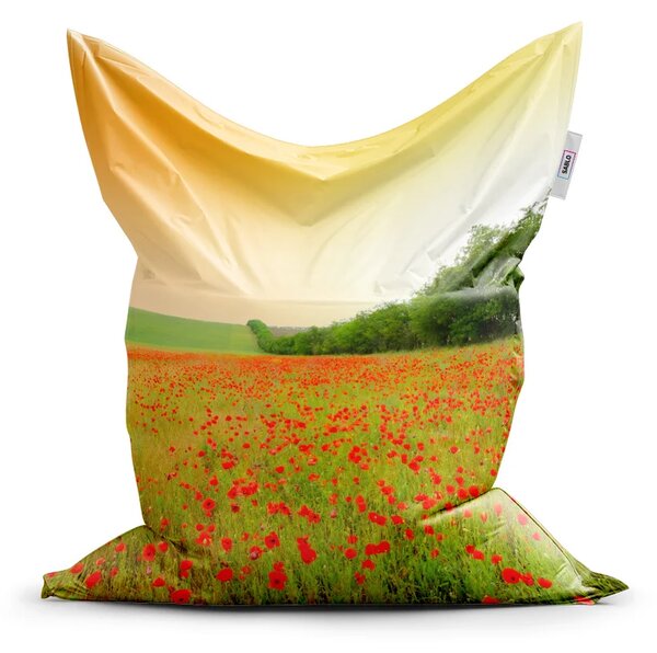Sablio Sedací vak Classic Pole vlčích máků - 150x100 cm