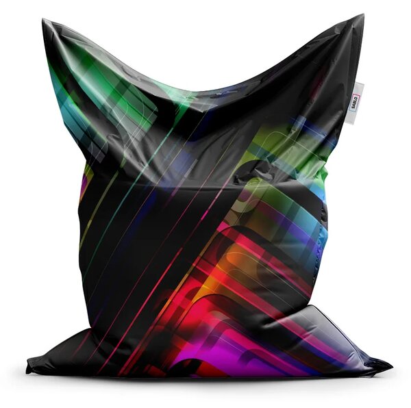 Sablio Sedací vak Classic Černé pruhy - 150x100 cm
