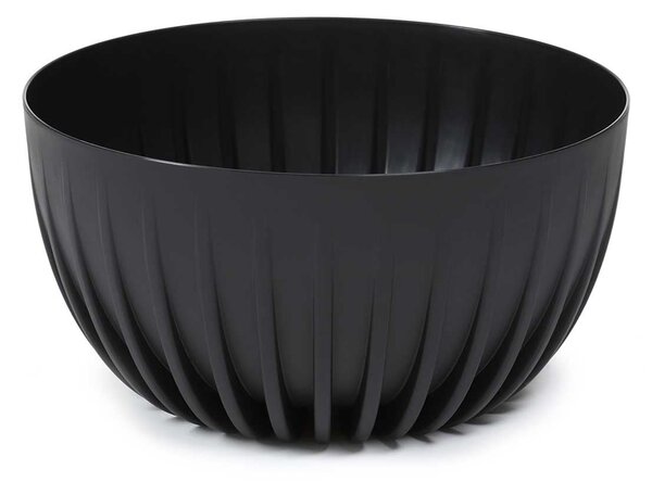 PLASTOVÝ KVĚTINÁČ STRIPPED ECO SADA 2KS 16X30 CM+15X24 CM ČERNÁ