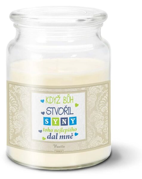 Sablio Svíčka Když Bůh stvořil syny - 500 g