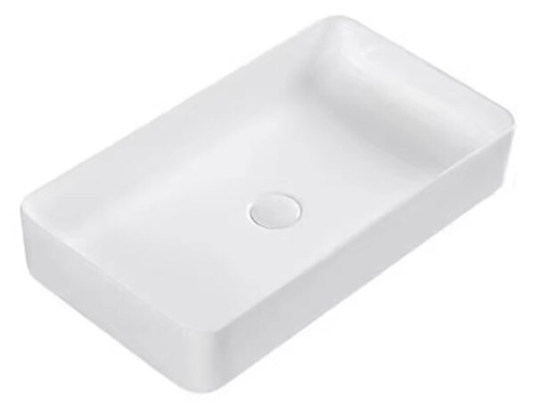 Erga Barbara, umyvadlo na desku 600x370x130 mm, bílá lesklá, ERG-V03-YT-060-WH