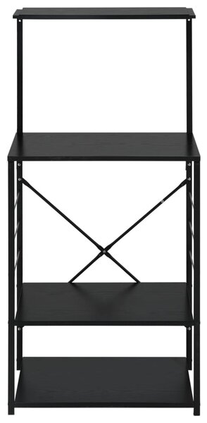 Skříňka na mikrovlnku černá 60 x 39,6 x 123 cm kompozitní dřevo