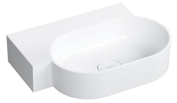 Omnires Ovo M+ umyvadlo 55x38 cm oválné na pult bílá lesk OVO555UWLBP