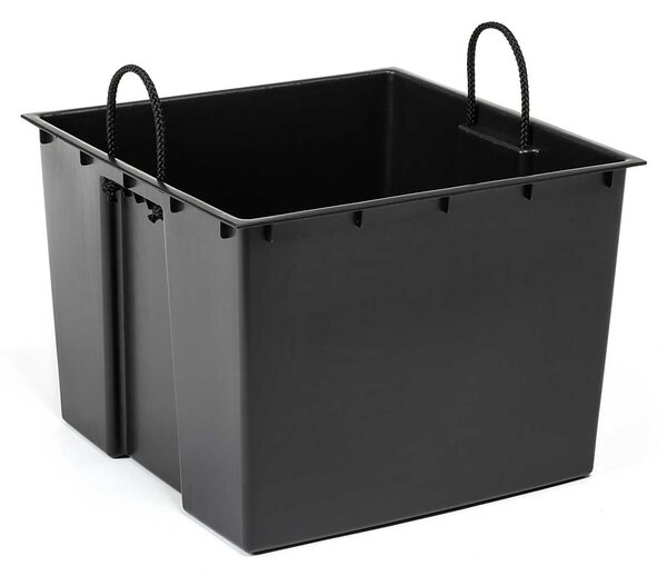 PLASTOVÝ KVĚTINÁČ PORTO SADA 3KS 67,7X35 CM+46,5X25 CM+57X30 CM IMITACE BETONU ŠEDÁ