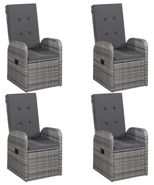5dílný zahradní jídelní set šedý