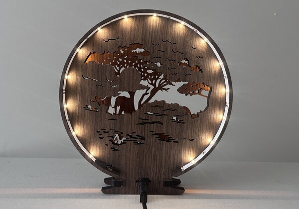 "Sloni" lampa 20x22 cm provedení povrchu: dub