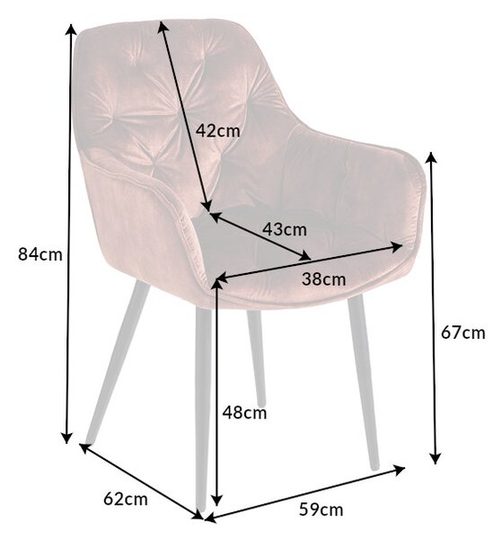Designová židle Garold hnědý samet