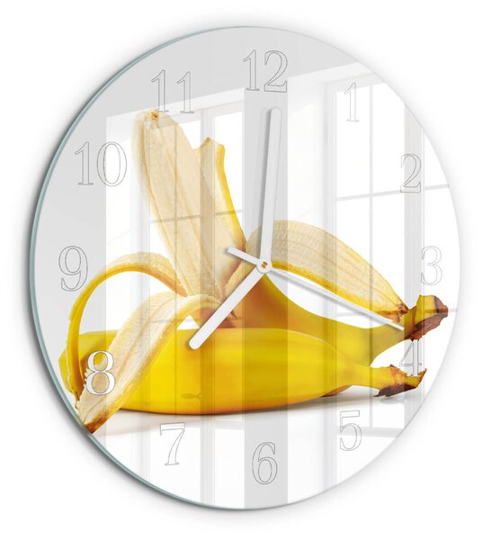 Skleněné hodiny na stěnu Banány zsob-fi30-00089966